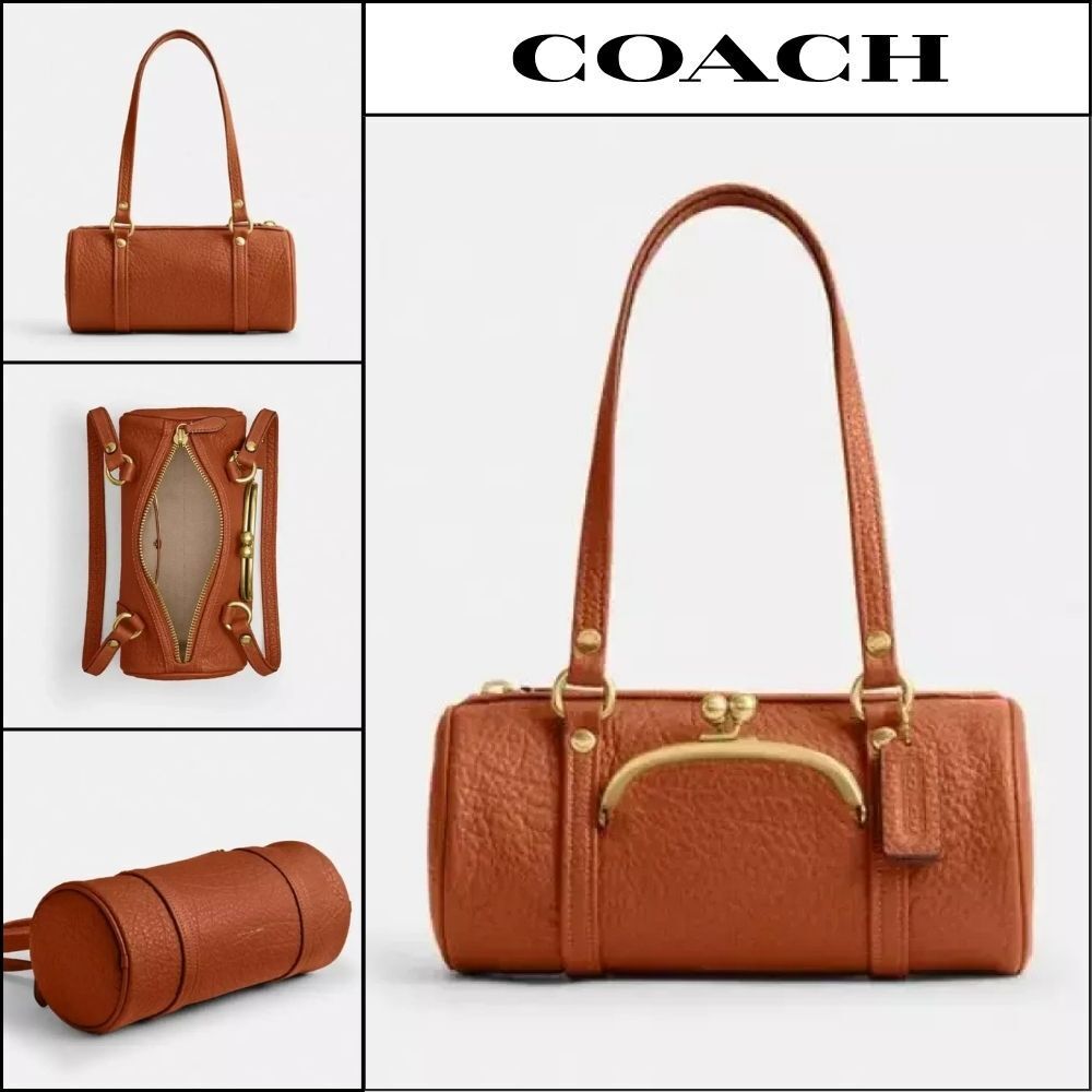 【COACH】Kisslock Barrel Bag 28