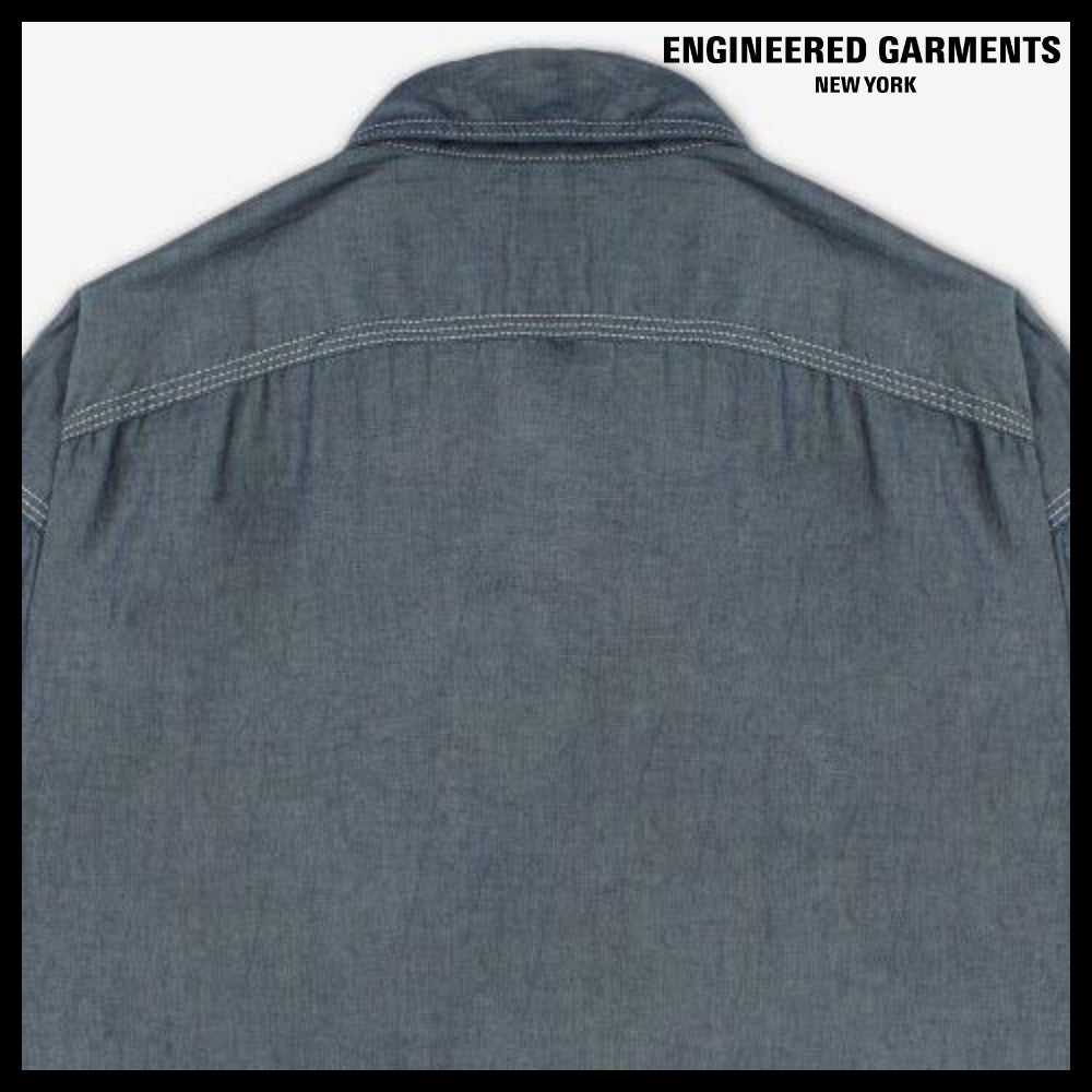 ◆Engineered Garments◆ ワークシャツ インディゴ シャンブレー