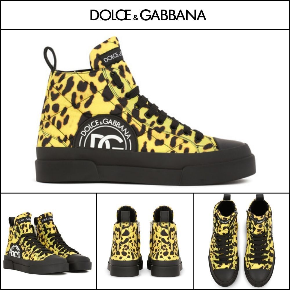 【Dolce & Gabbana】QUILTED PORTOFINO LIGHT HIGH-TOP SNEAKERS