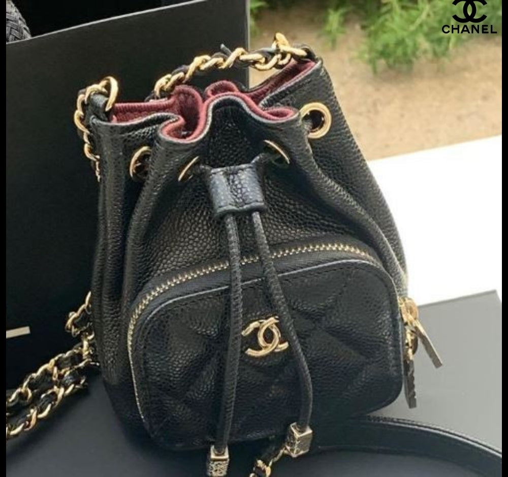 【CHANEL】Mini Bucket Crossbody Bag Black