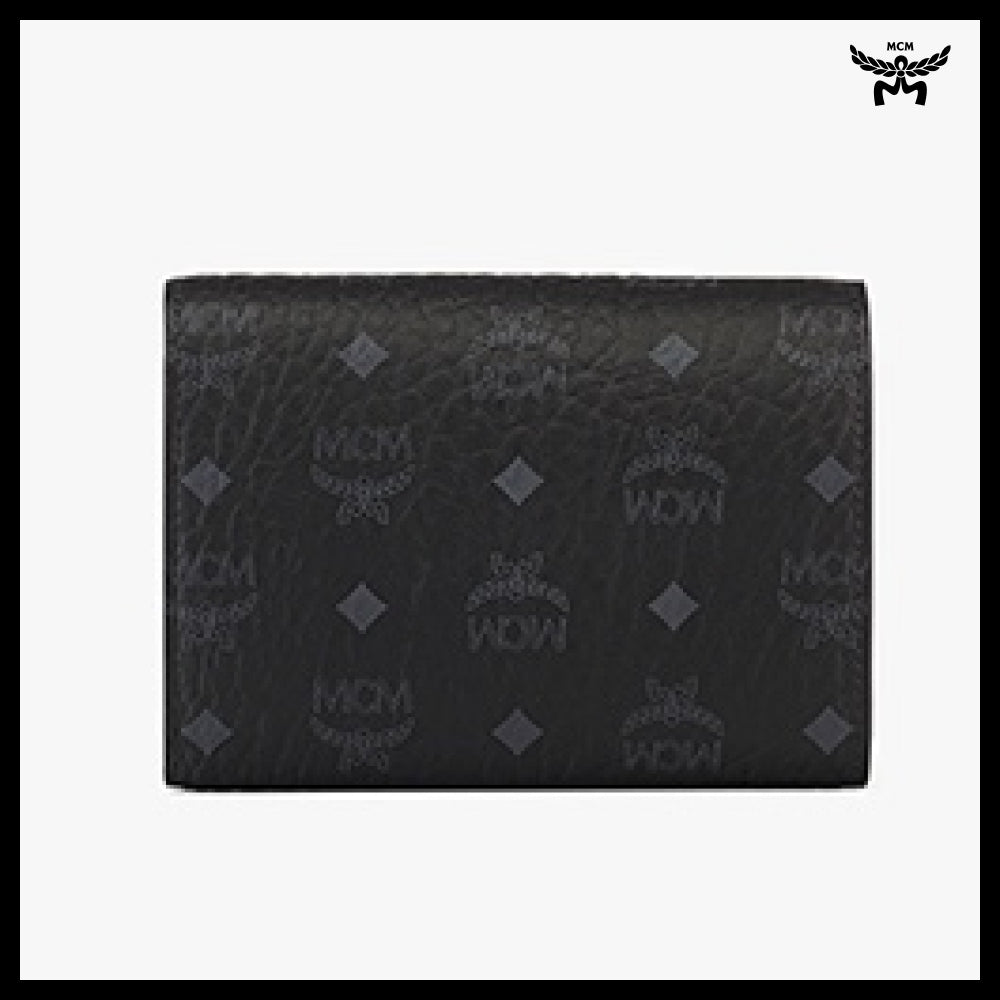 【MCM】Aren visetos trifold wallet MYSFSTA02BK