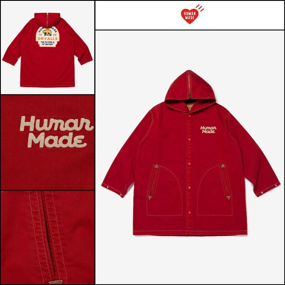 【HUMAN MADE】HOODED COAT RED