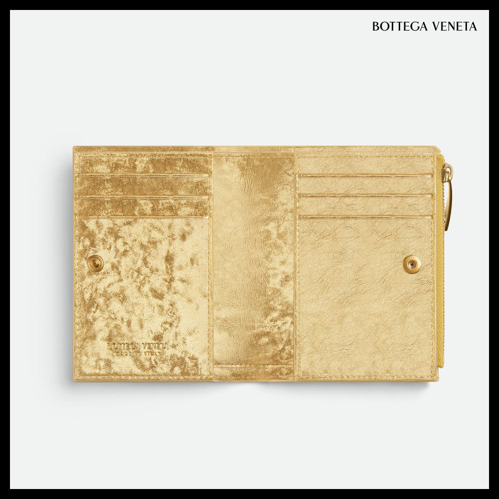 【BOTTEGA VENETA】Small Intrecciato Fold Wallet 2 Colors