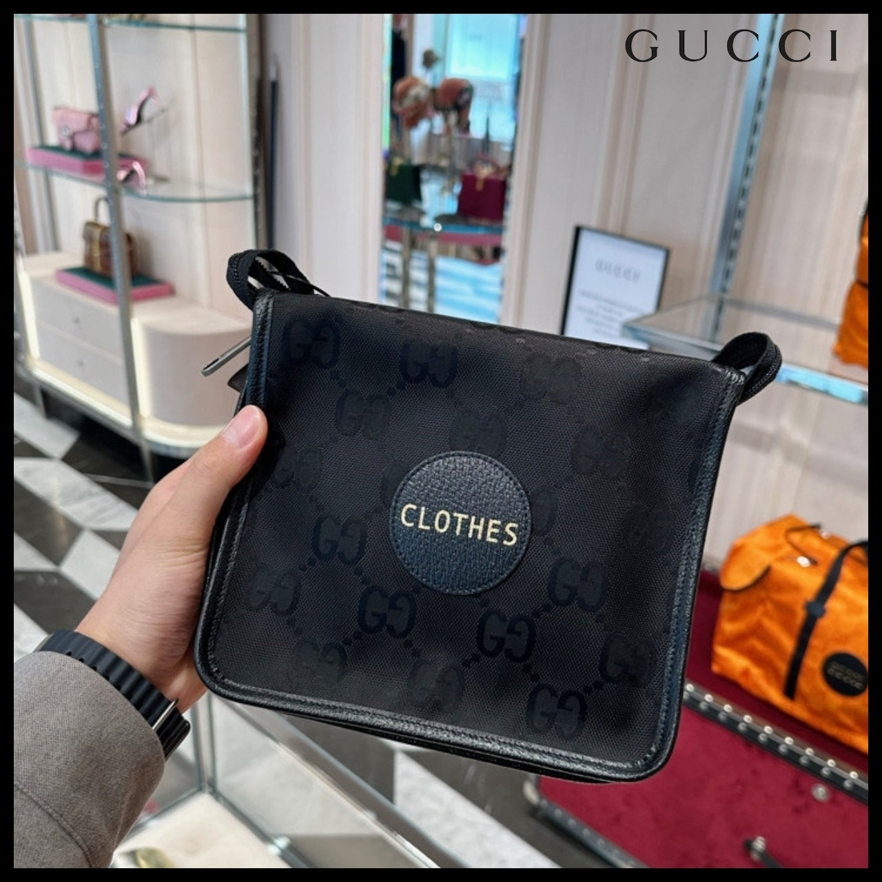 【GUCCI 】GG Off The Grid Nylon Small Travel Bag