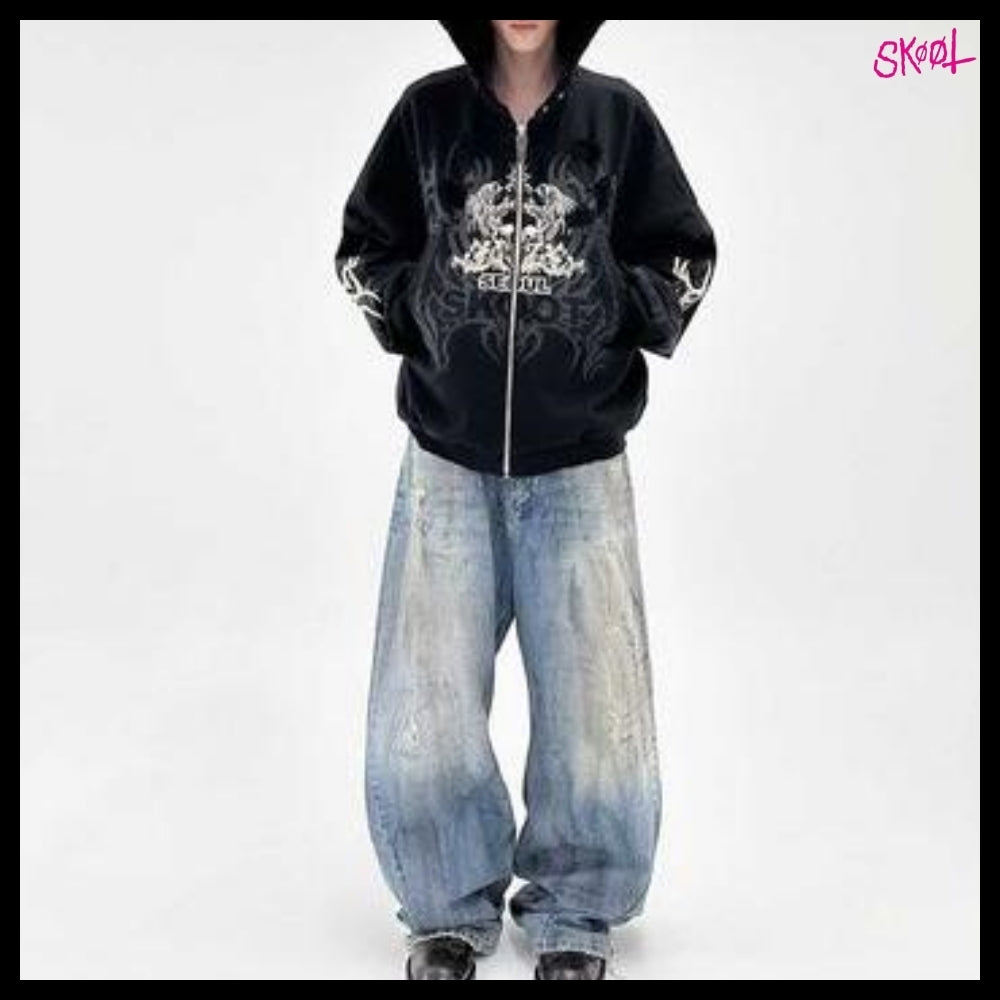 【SKOOT】ドロップアウトフーディー