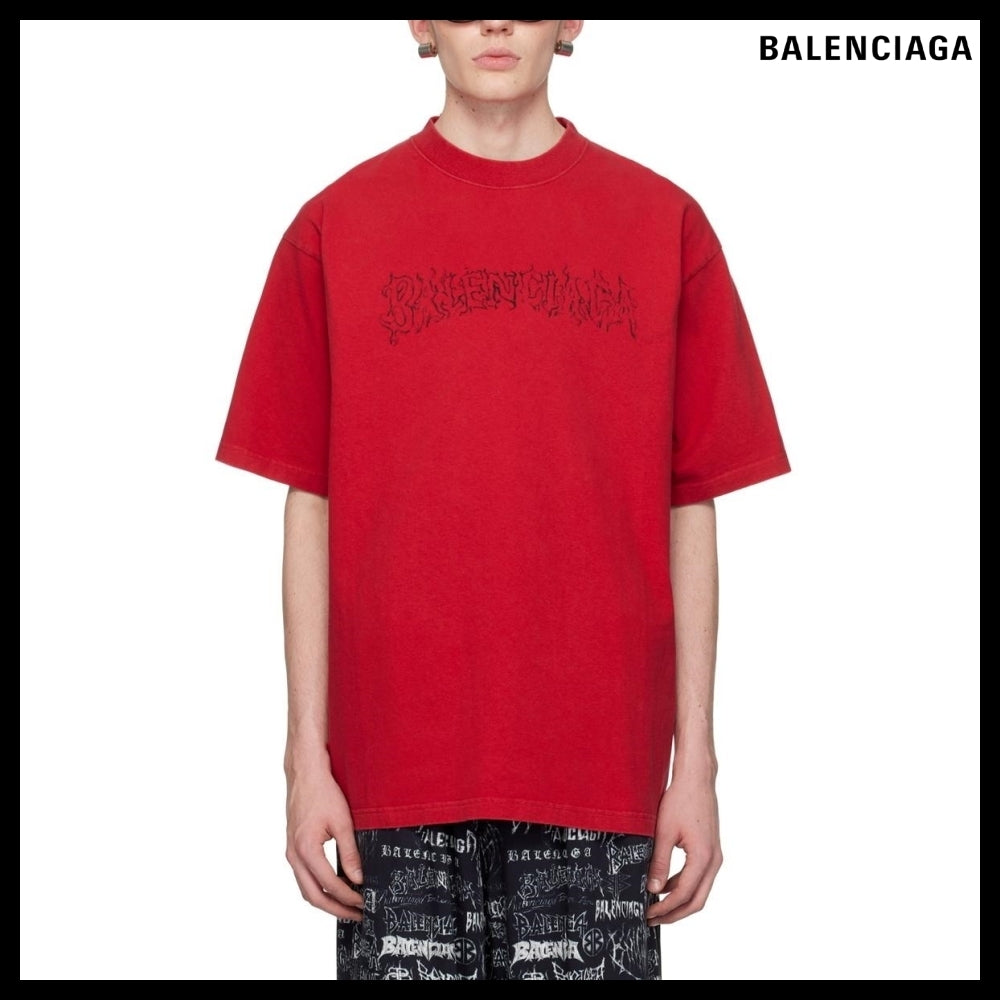 【BALENCIAGA】DIY Metal Red T-Shirt Large Fit