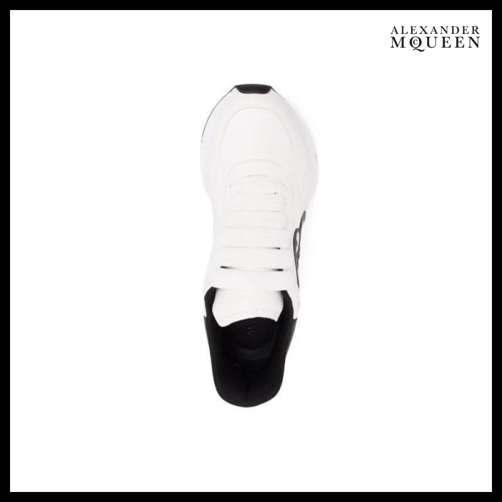 【Alexander Mcqueen】White Oversized Logo-Embossed Sneakers