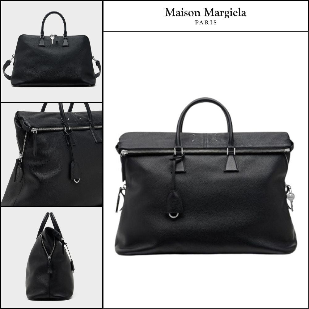 【Maison Margiela】5AC Soft XL Tote Bag Black soft leather