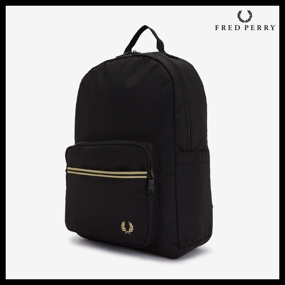 【FRED PERRY】Tipped Tape Backpack Black