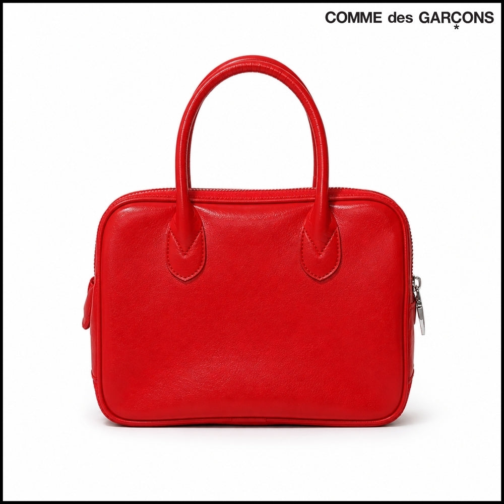 【COMME DES GARCONS】Small Zip Handbag Red