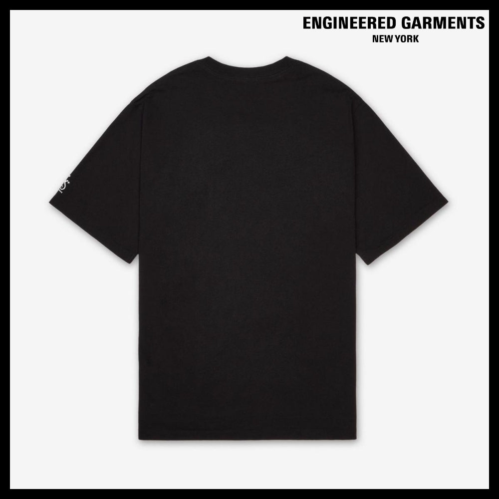 ◆Engineered Garments◆ プリント クロス クルーネック Tシャツ