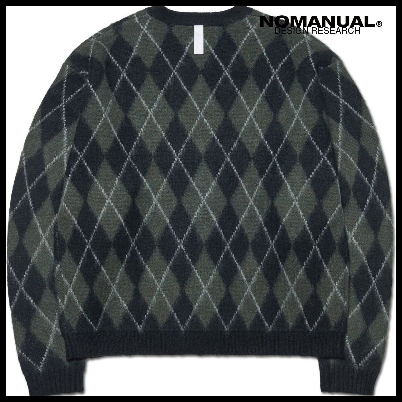 【NOMANUAL】Argyle hairy cardigan (4 colors)
