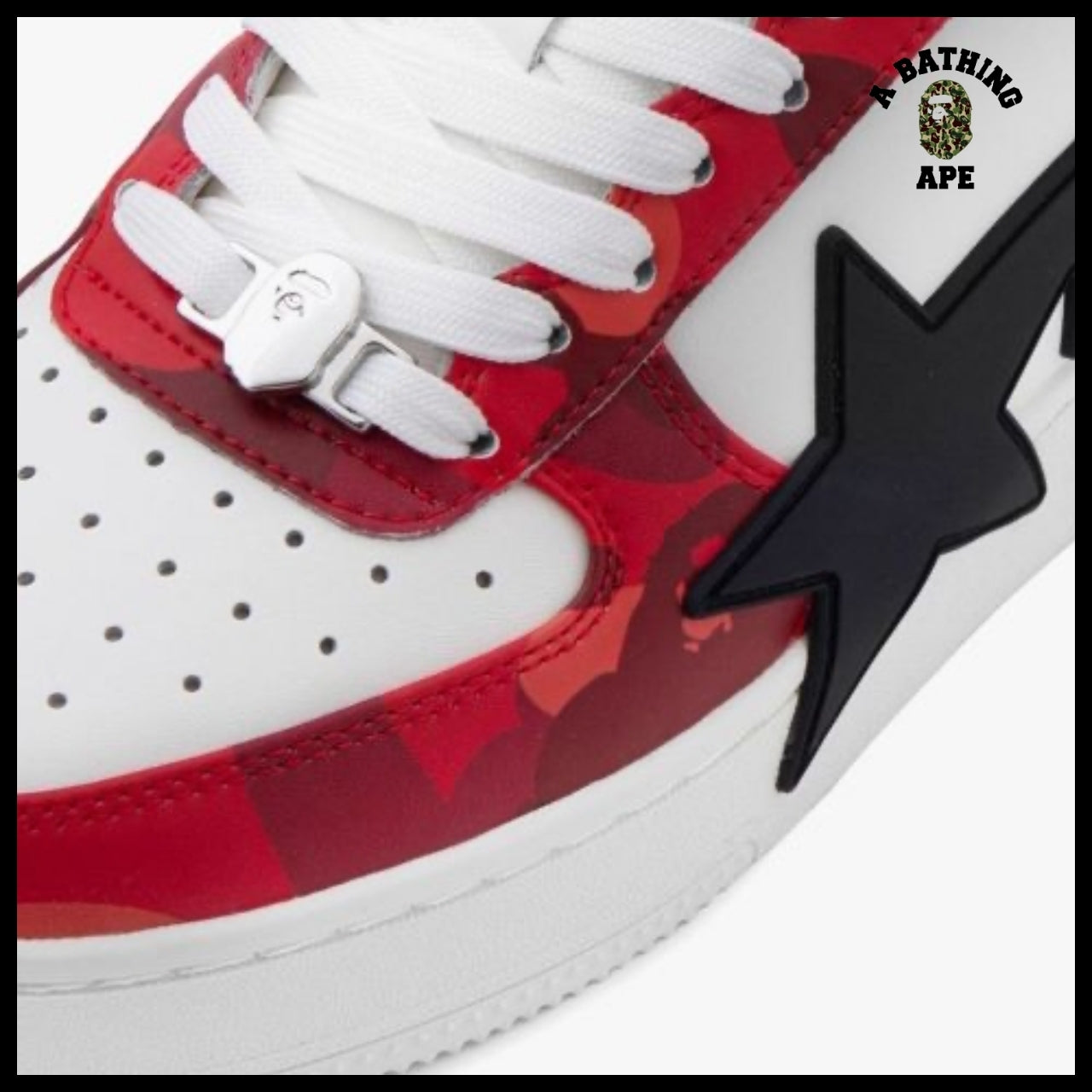 【A BATHING APE】Bape Star OS Red Sneakers