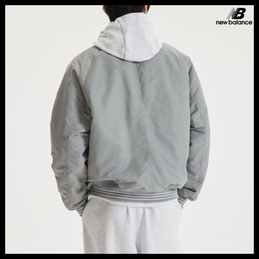 【New Balance】UNI New Grey Varsity Padding Jacket