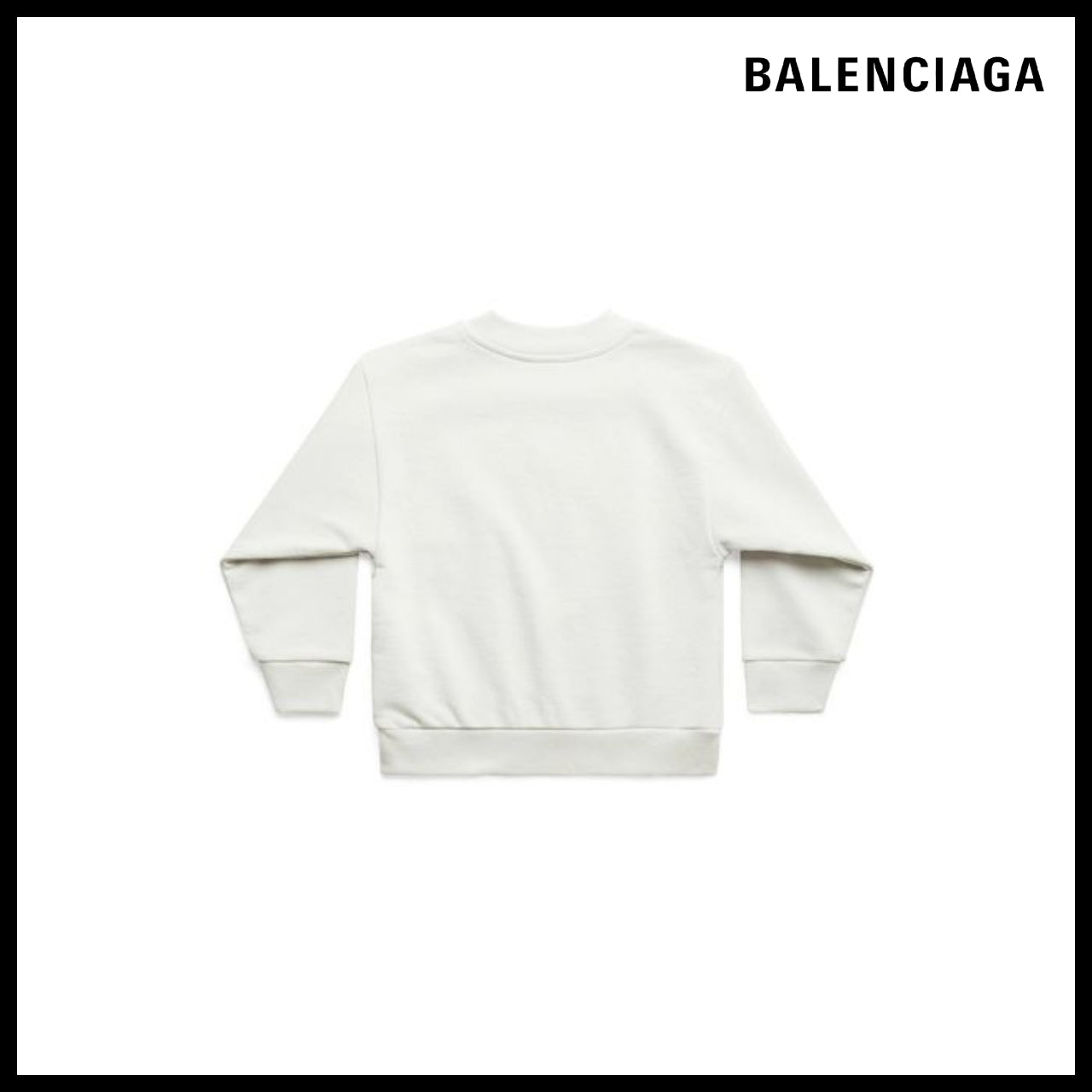 【BALENCIAGA】Kids DIY College Sweatshirt White