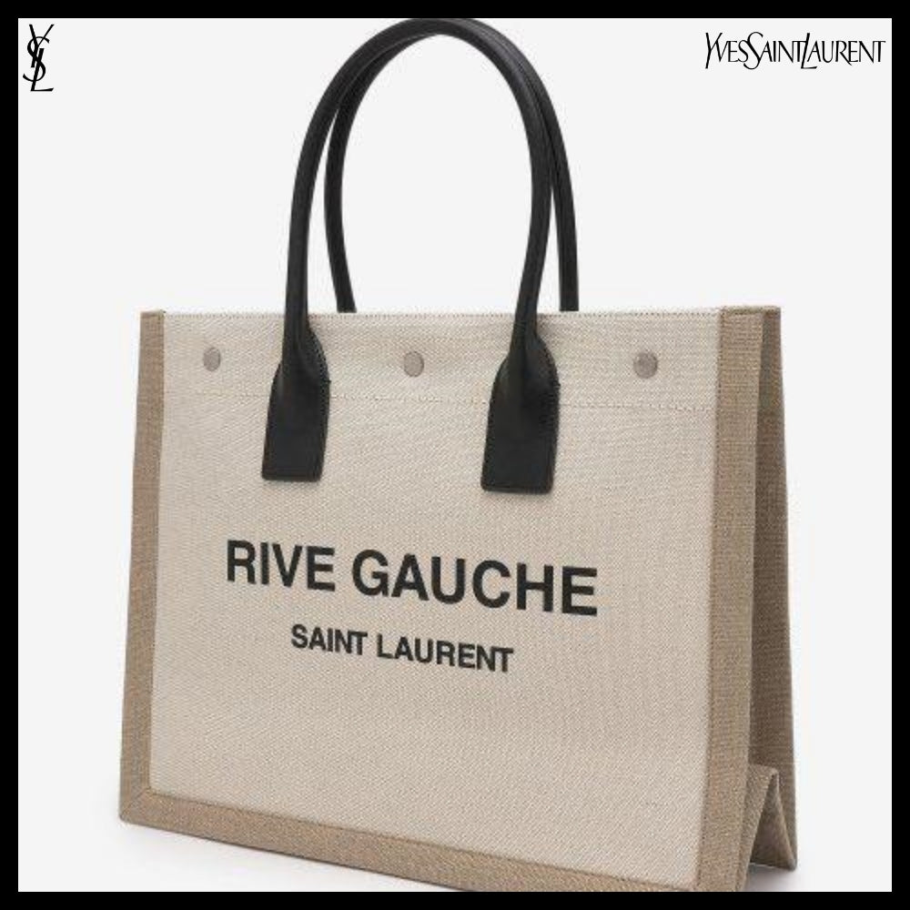 【Saint Laurent】Rive Gauche Tote Bag Greige