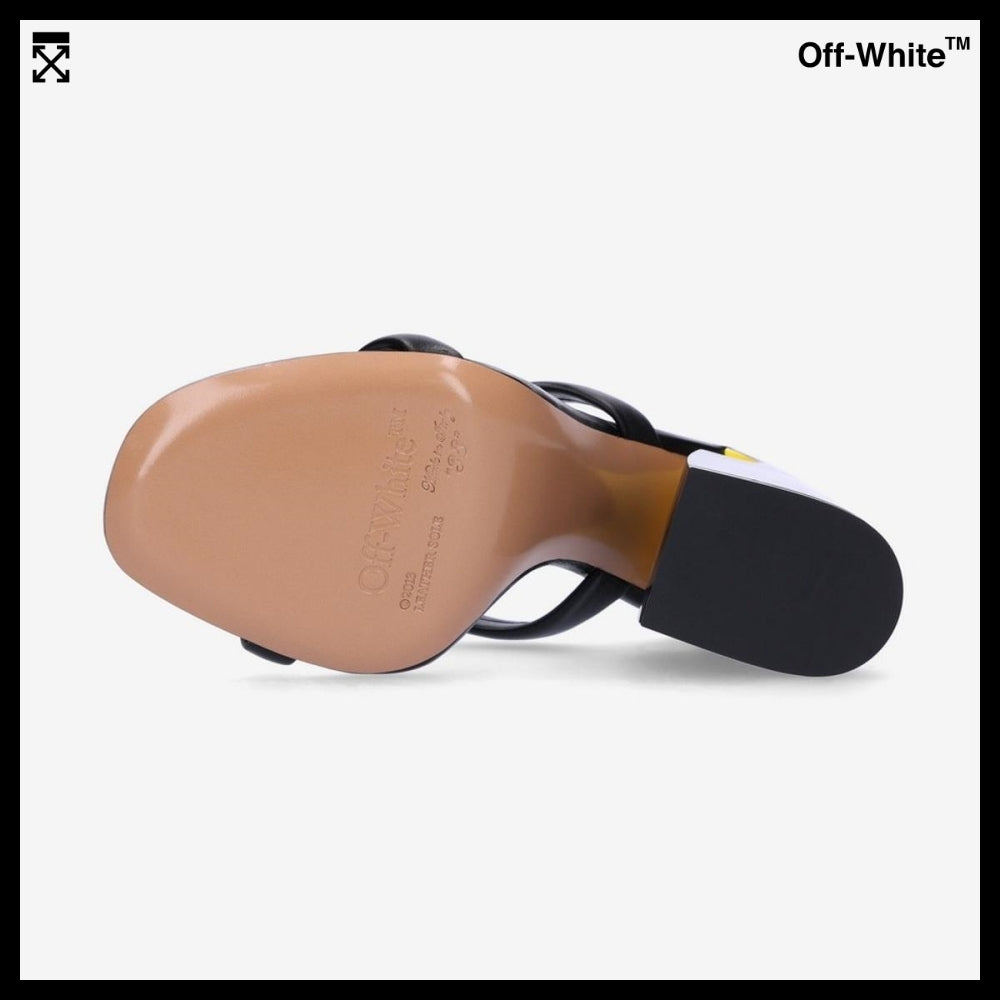 【Off-White】Meteor 120 Cut-Out Sandal Heels - Black