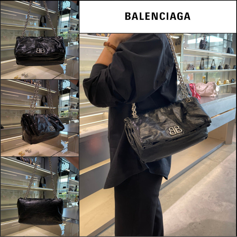 【BALENCIAGA】Monaco Small Chain Bag Black