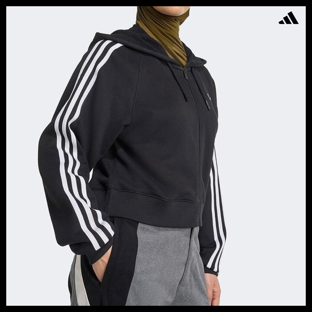 【adidas】Adicolor 3-Stripes Short Zip Hoodie