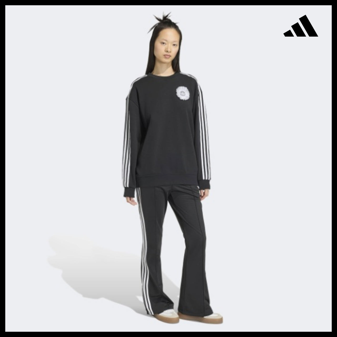 【ADIDAS】Original Lace Branding Crew Sweatshirt KS6470