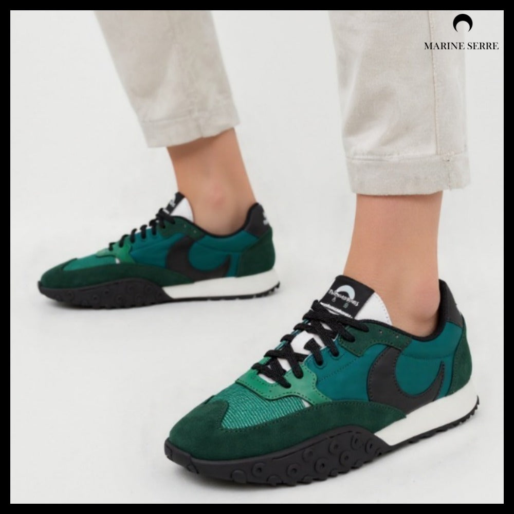 【MARINE SERRE】Women’s Green Moonwalk Sneakers