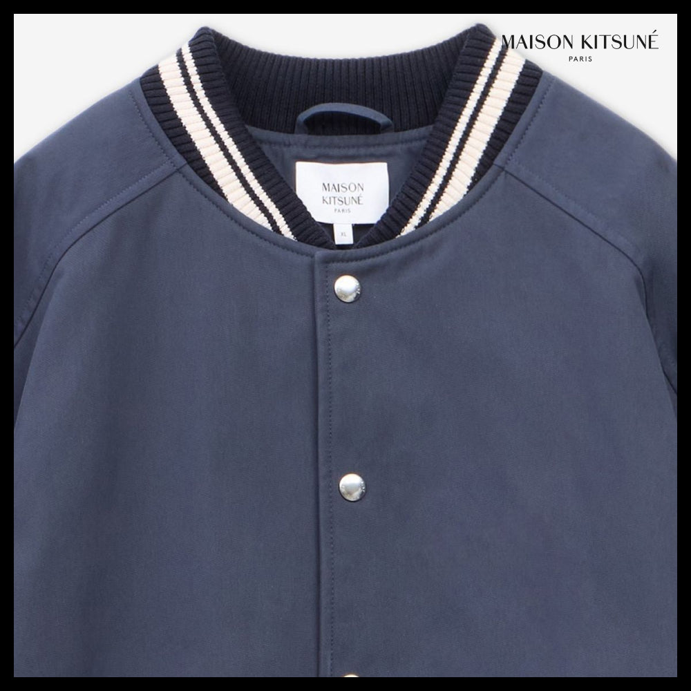 ◆MAISON KITSUNE◆ ブルゾン Blouson Navy ロゴ