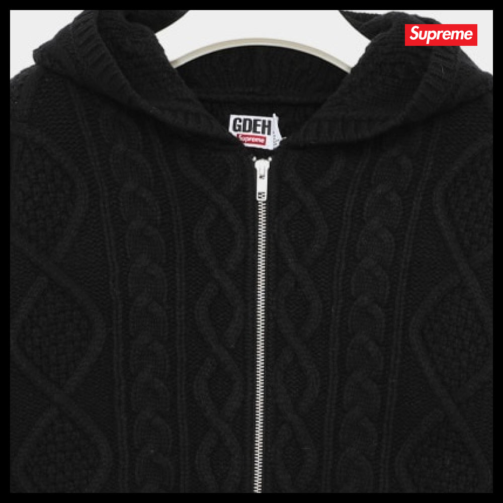 【100%正規品保証 Supreme】 Zip Up Hooded Sweater Knit Jacket