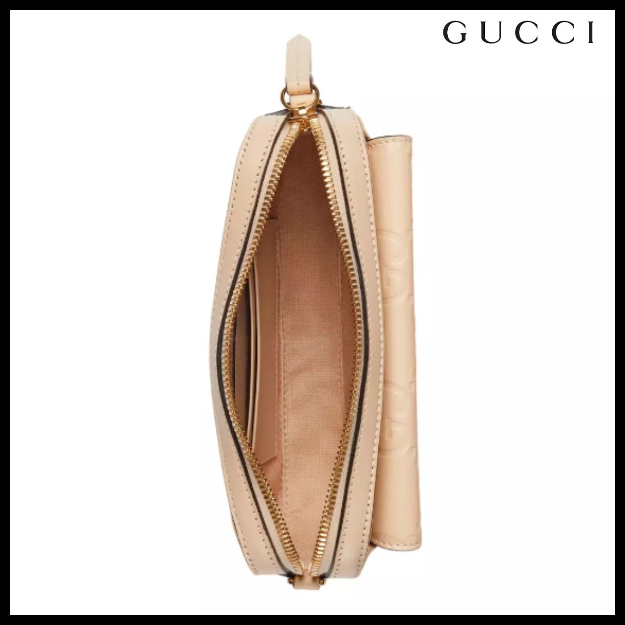 【GUCCI】GG Calf Leather Mini Shoulder Bag Souffle Rose