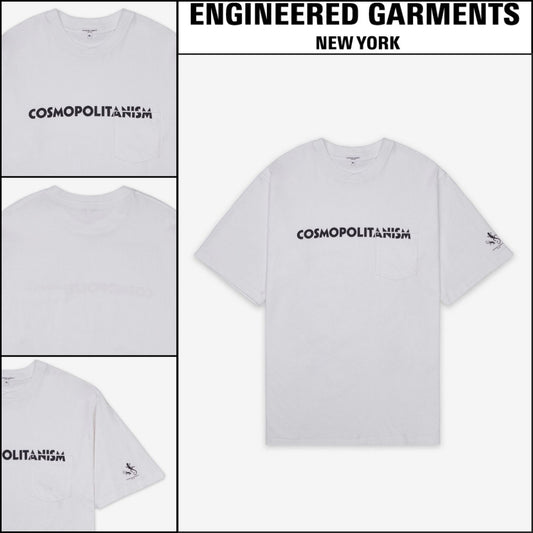 ◆Engineered Garments◆ プリント クロス クルーネック Tシャツ