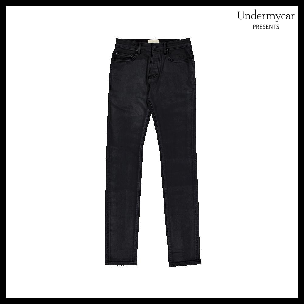 【Undermycar】MU.157 Classic Wax Coated Slim Straight Jeans