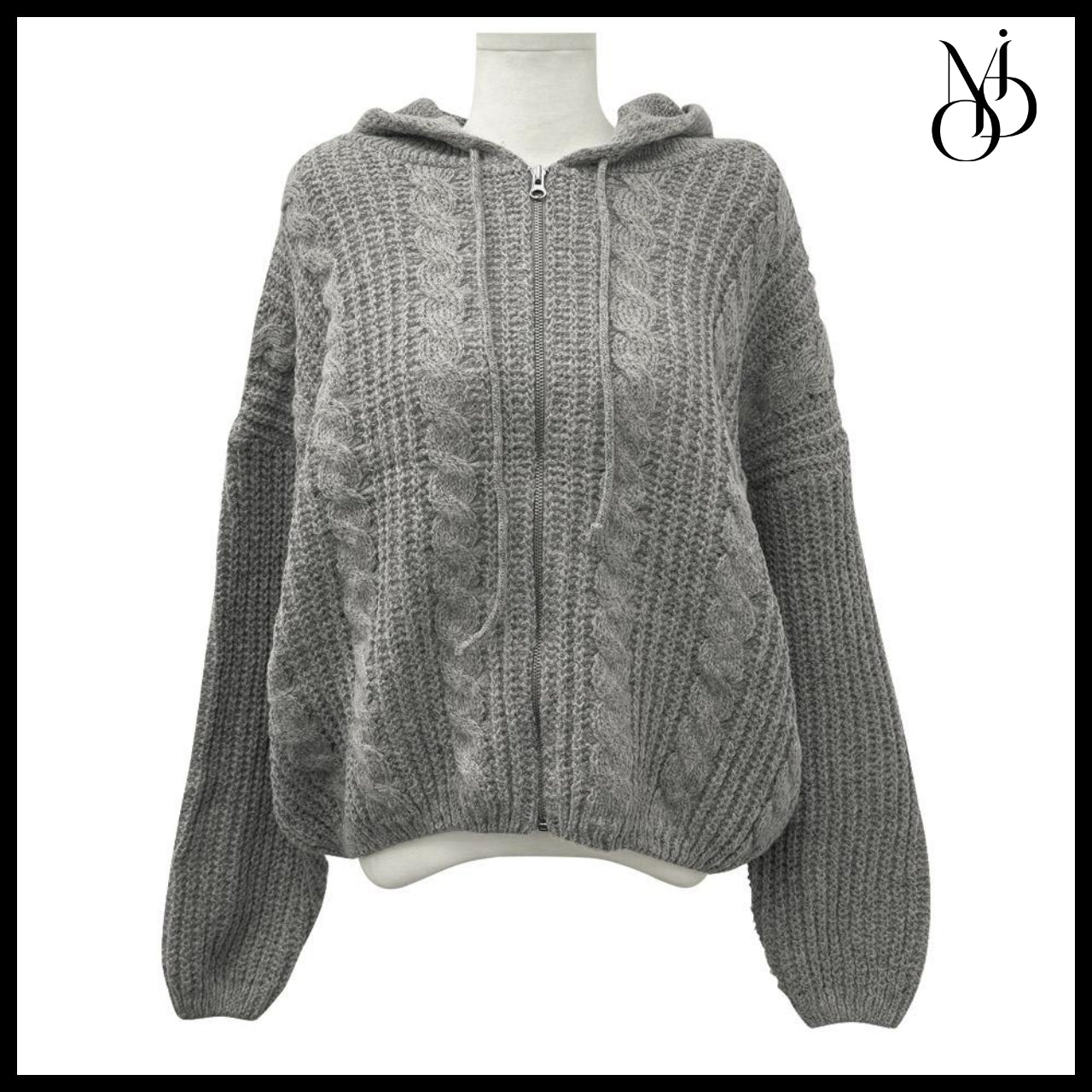 【MODIMOOD】Susu Cable Knit Zip-Up 7 Colors