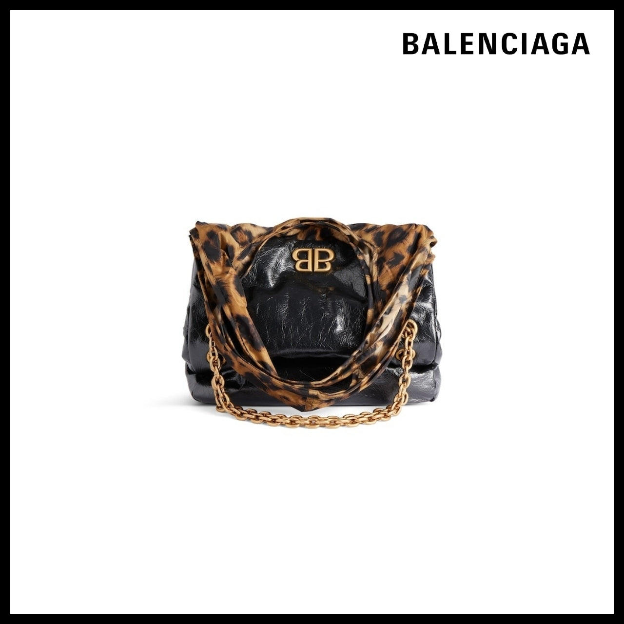 【BALENCIAGA】Monaco Small Chain Bag Plus Black
