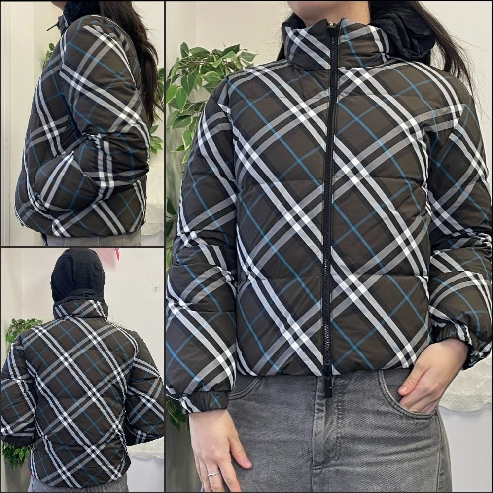 【Burberry】Women’s Check Reversible Goose Down Padded