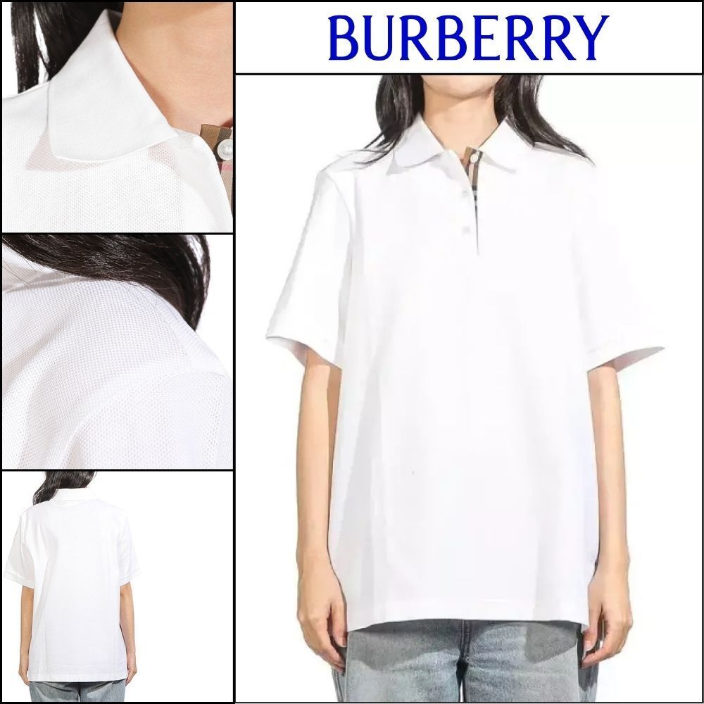 【Burberry】Women’s Collar Short Sleeve T-Shirt
