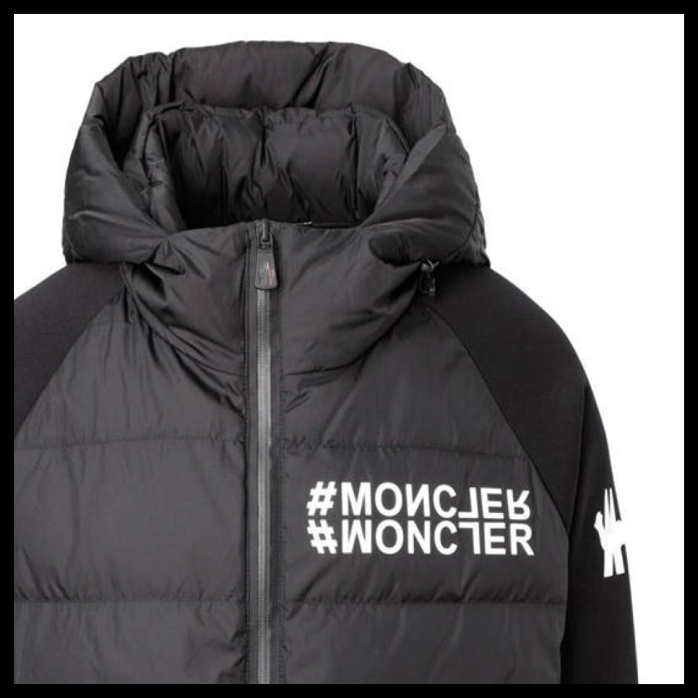 【MONCLER】Padded Mix Cardigan Black Men's