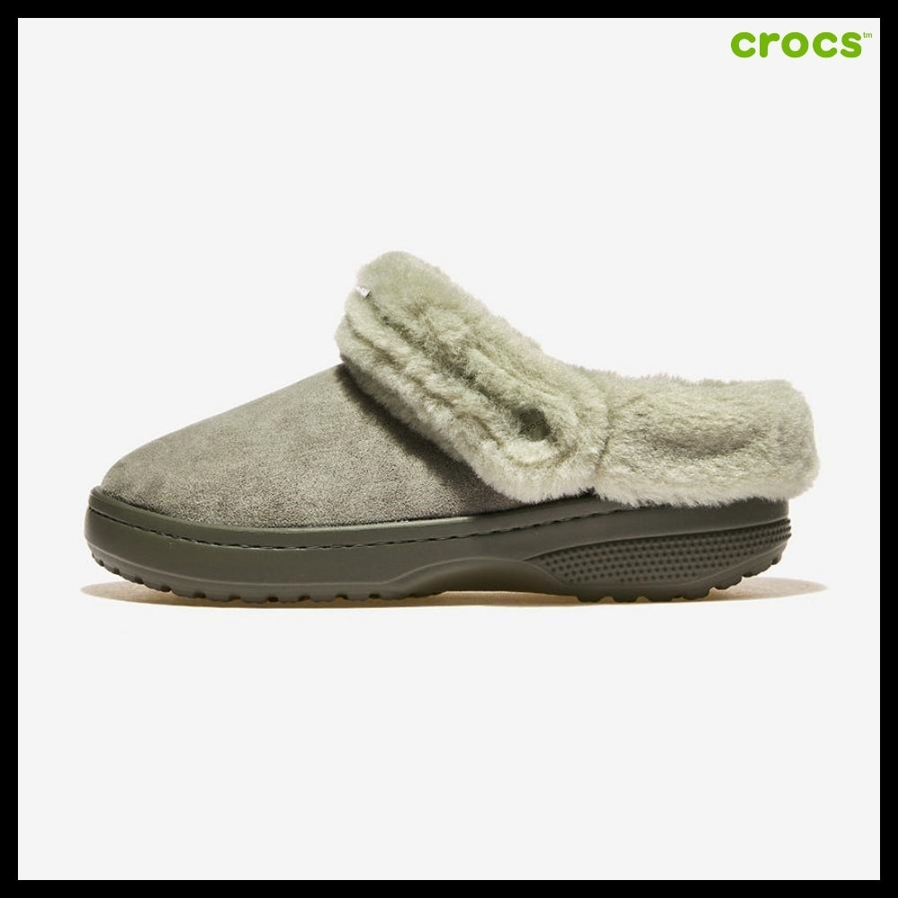 【CROCS】Classic Unforgettable Suede Clog Galactic Grey