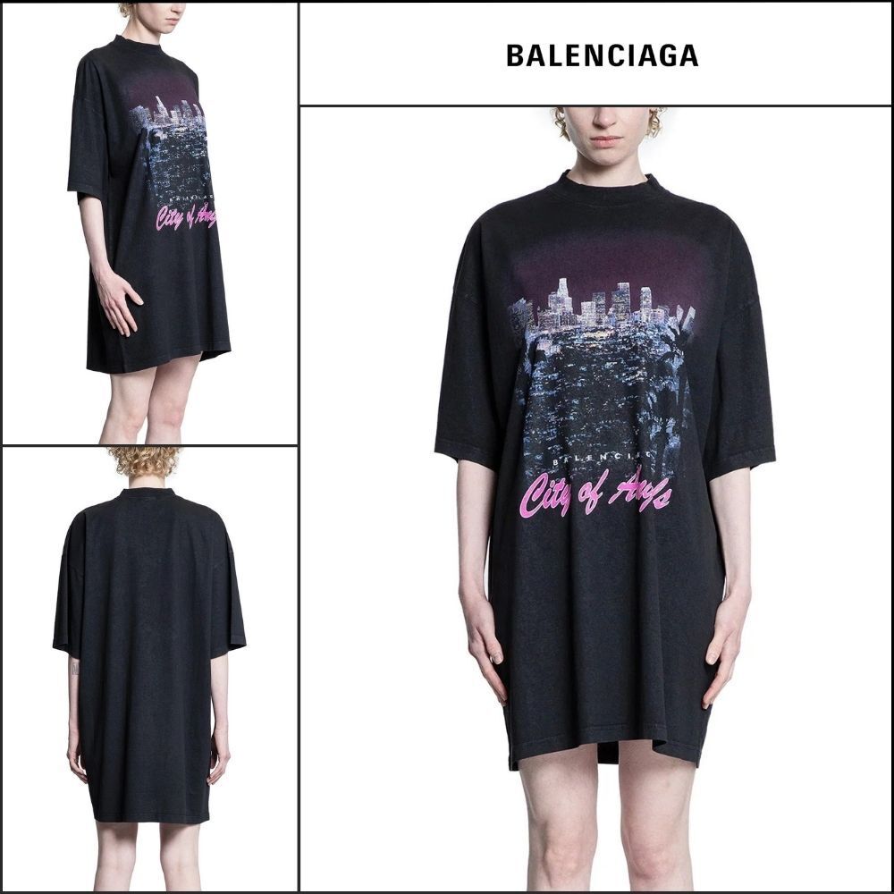 【BALENCIAGA】City of Angels T-Shirt Dress