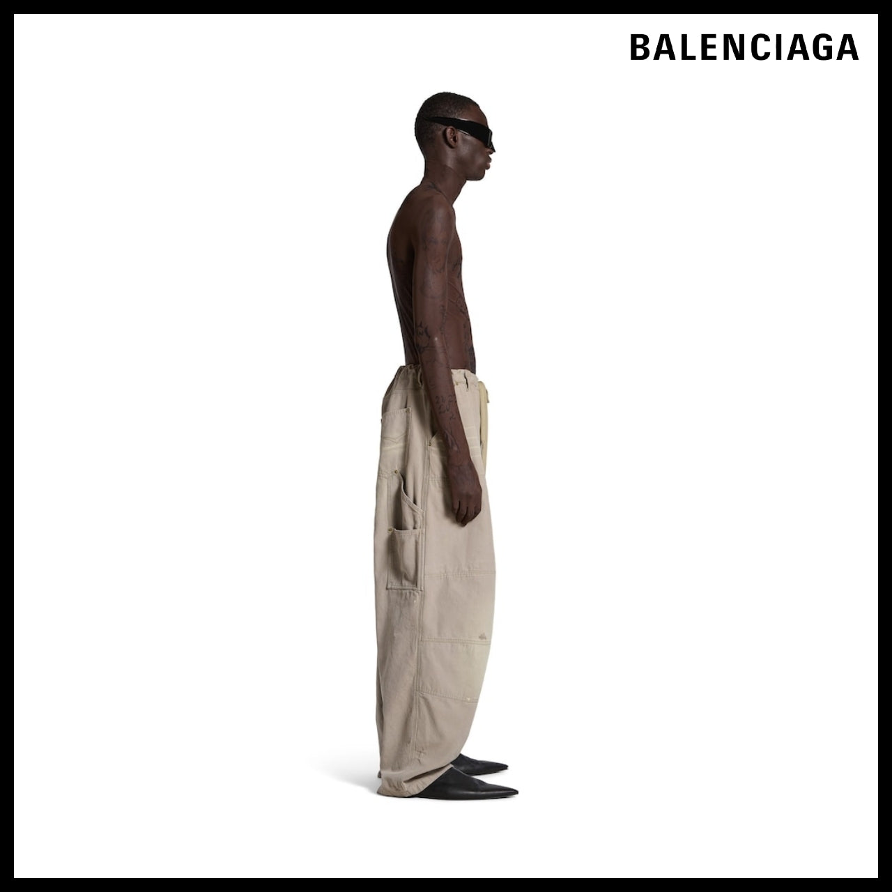【BALENCIAGA】Double Knee Pants Beige