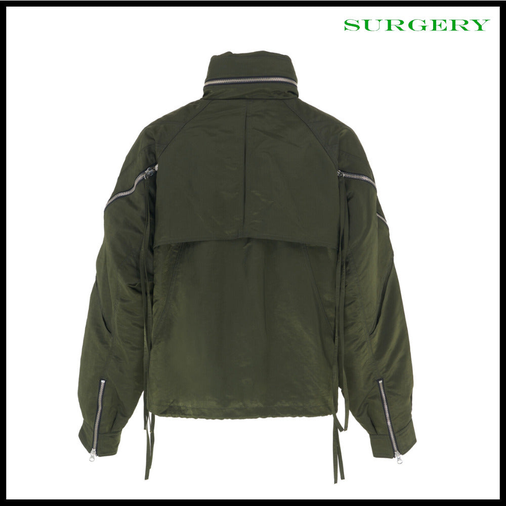 【SURGERY】Biker Embossing Puffer Jacket Black