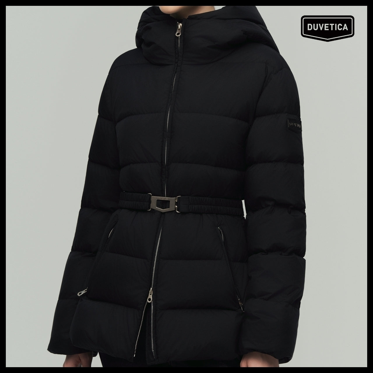 【DUVETICA】Maratea Mid - Black Womens Down Jacket