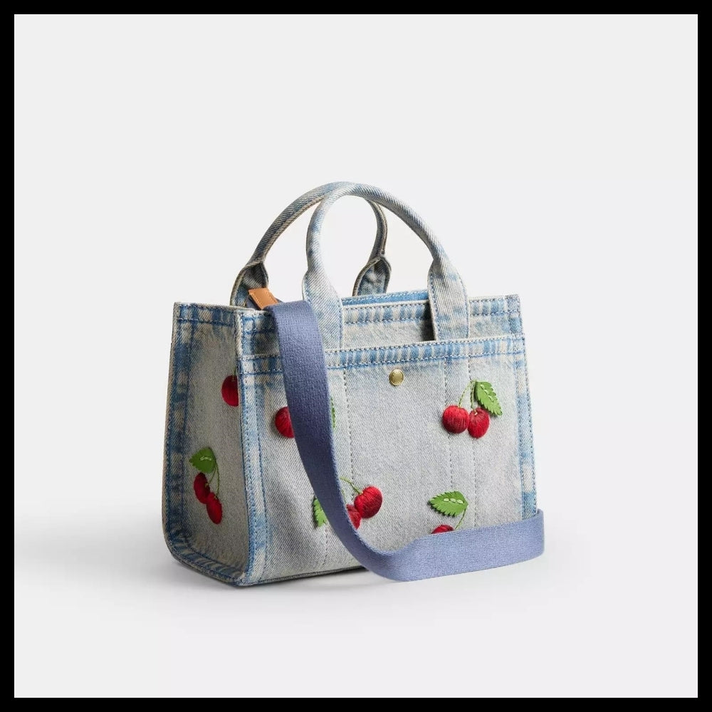 【Coach】Cargo Tote Bag 20 With Cherry Embroidery