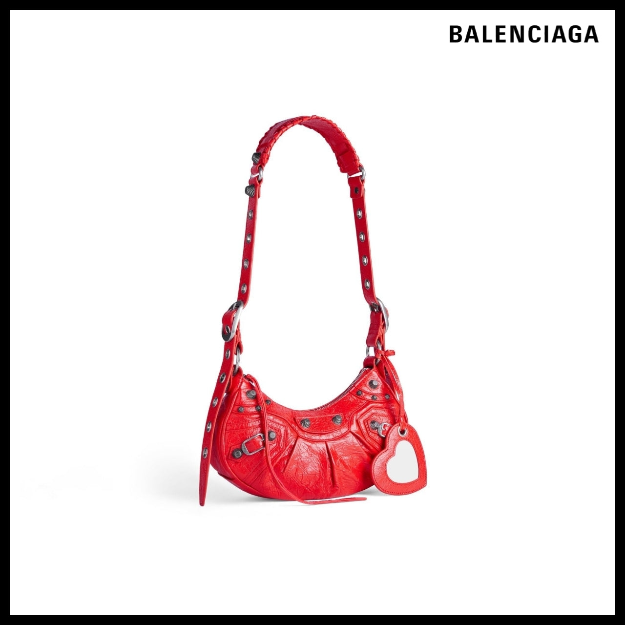 【BALENCIAGA】XS Le Cagole Shoulder Bag in Tomato Red