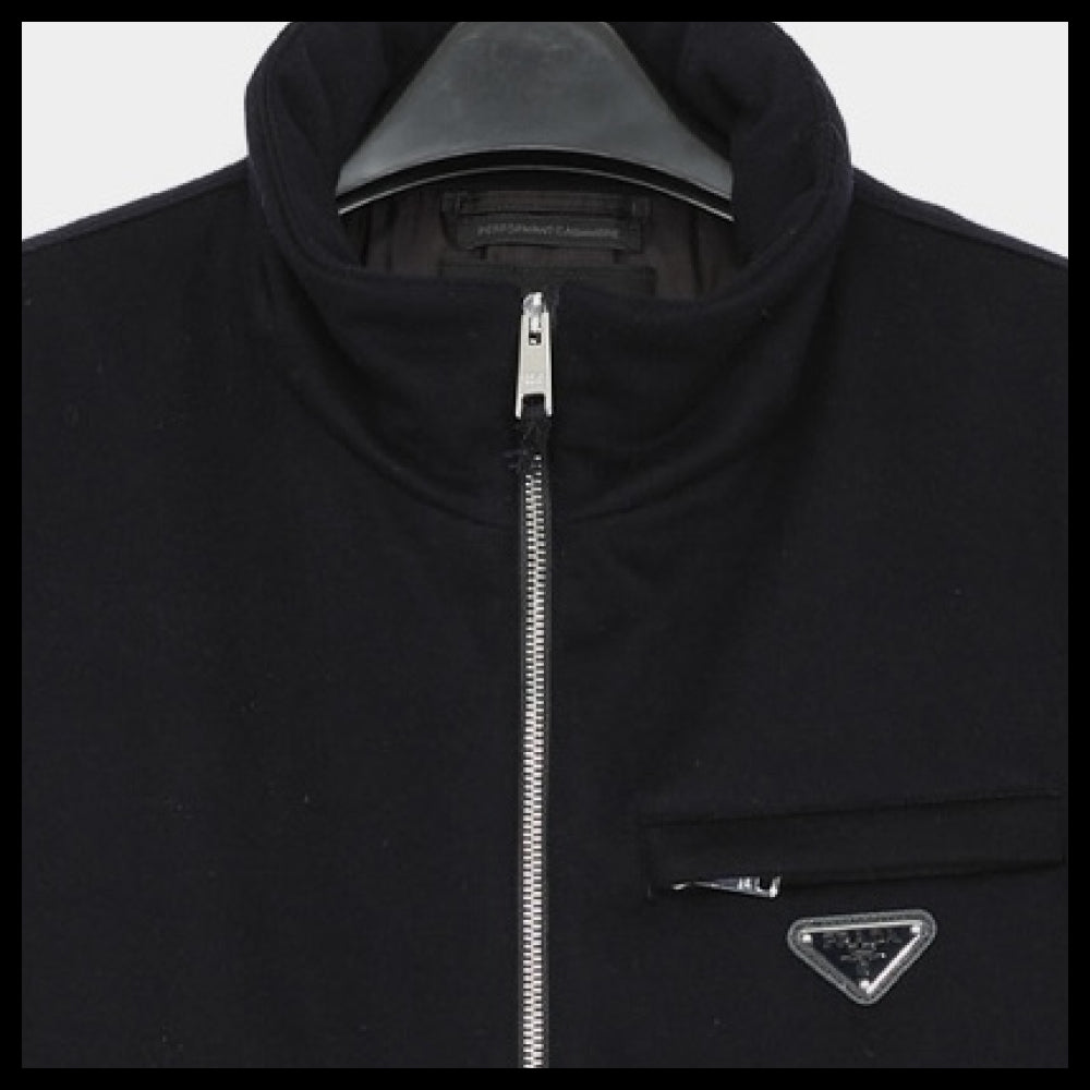 【PRADA】Triangle logo cashmere padded vest