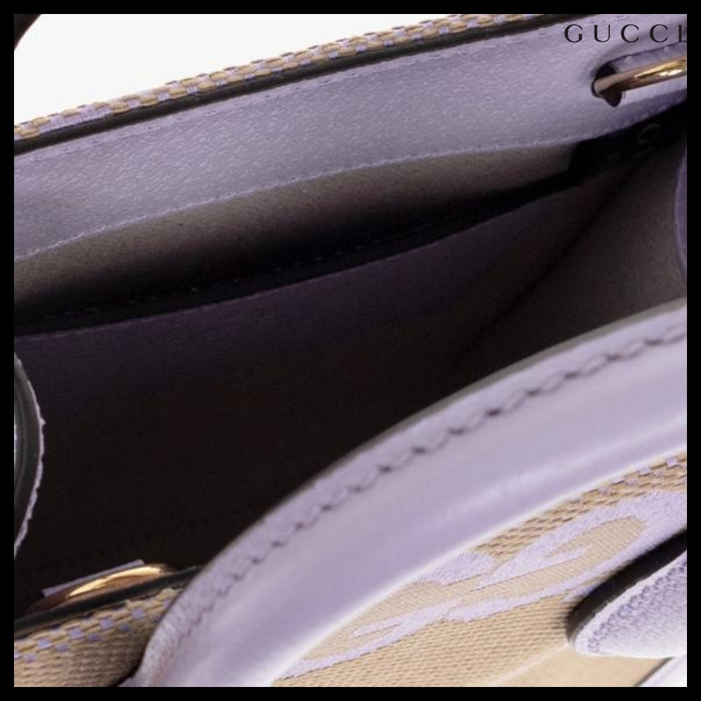 【GUCCI 】Jumbo GG Logo Mini Tote Bag BEIGE LAPIS