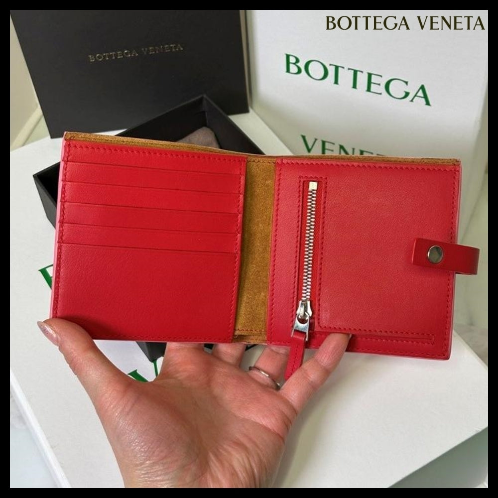 【BOTTEGA VENETA】ナッパ カーフ レザーツートーン二つ折り財布