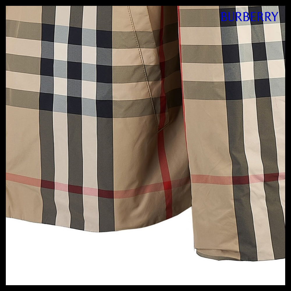 【Burberry】Men’s Check Nylon Jacket
