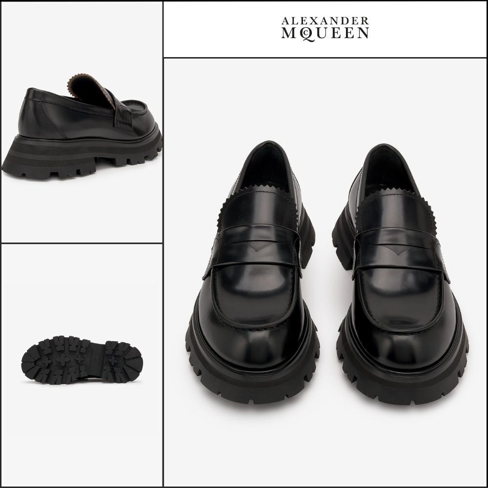 【Alexander Mcqueen】Wander Chunky-Sole Penny Loafers