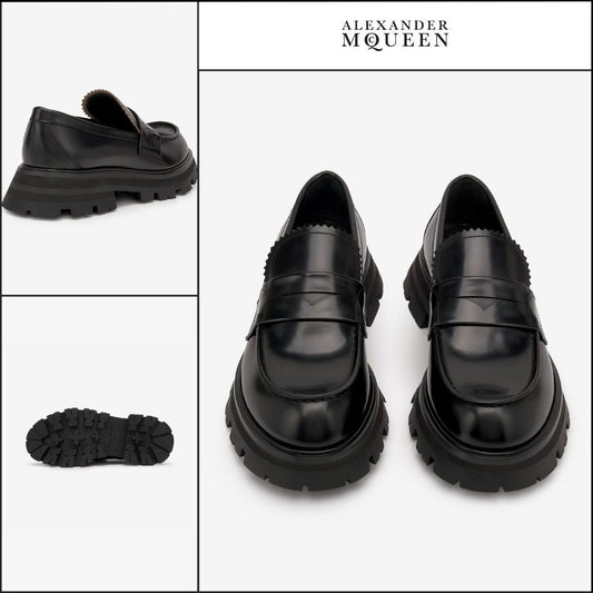 【Alexander Mcqueen】Wander Chunky-Sole Penny Loafers