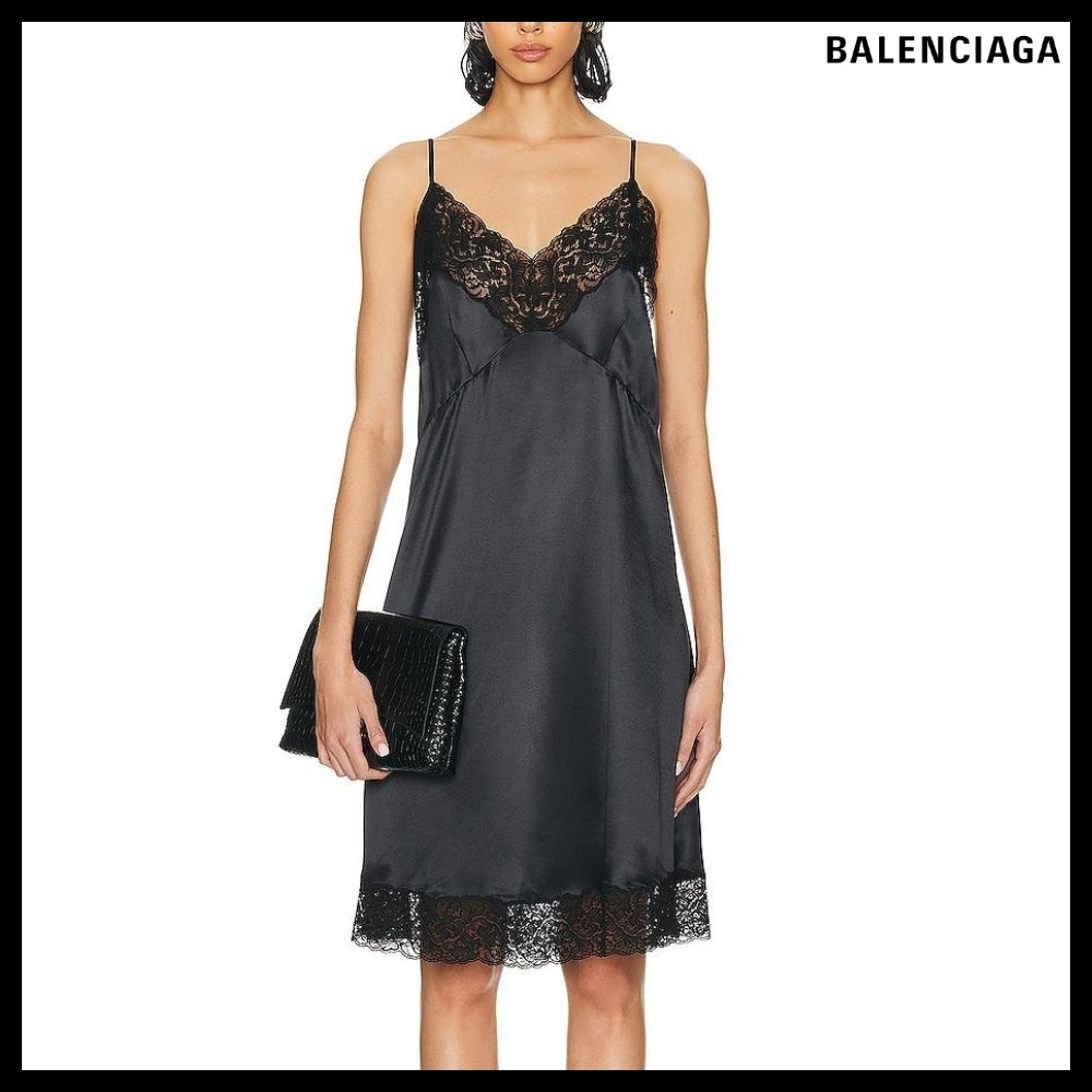 【BALENCIAGA】Slip Dress Black