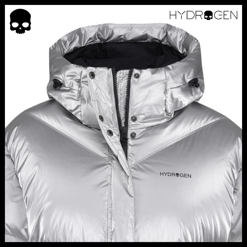 【HYDROGEN】WOMEN HELIUM RDS MID-LENGTH DOWN JACKET SILVER
